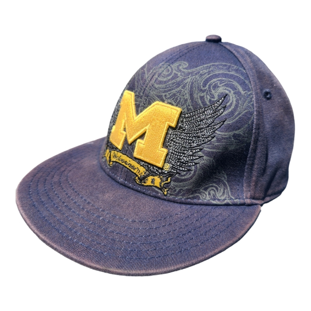 Vintage Y2K University of Michigan Wolverines Adustable Snapback Hat